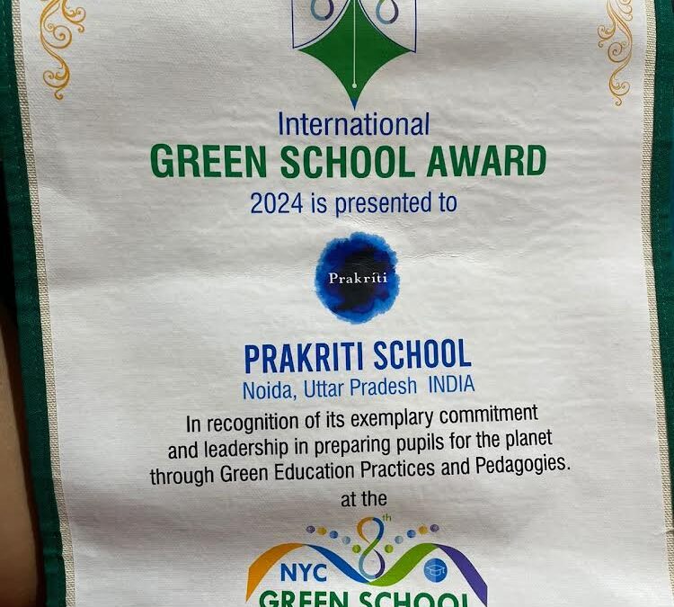 Prakriti Wins Green School Award by UNESCO at New York (September 2024)